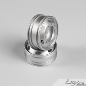 6 oval aluminum alloy narrow wheels sandblasted (pair)